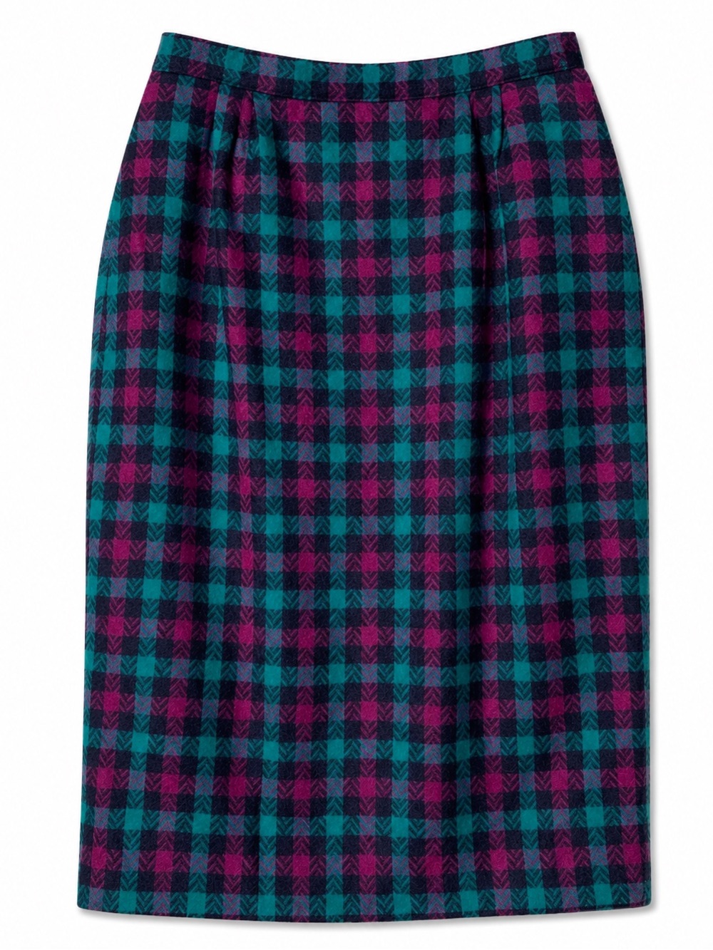 PENDLETON | Vintage Virgin Wool‎ Checked Midi Skirt - Size 6
